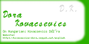 dora kovacsevics business card